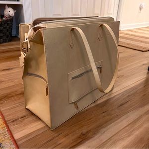 Béis Large Work Tote Bag in Beige. New, never used.